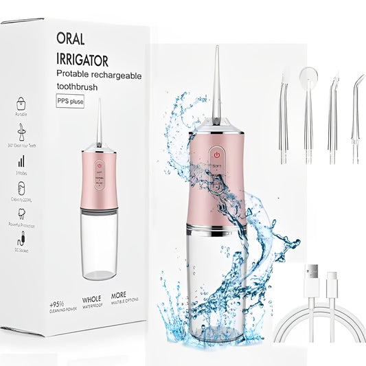 Irrigador dental inalámbrico, 4 boquillas